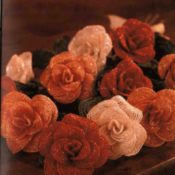 Роза французским плетением