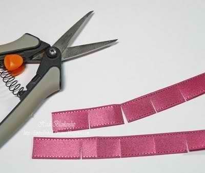 Розочки из лент для открытки