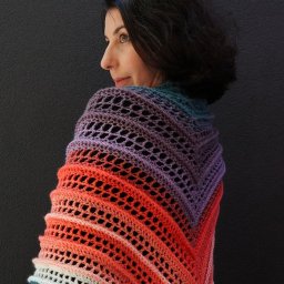 ​Шаль с градиентными переходами