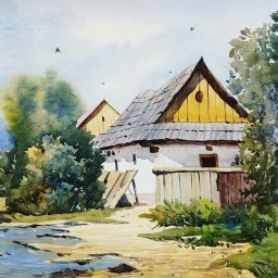 ​Урок рисования акварелью: пейзаж