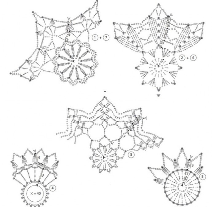 Изящные снежинки крючком