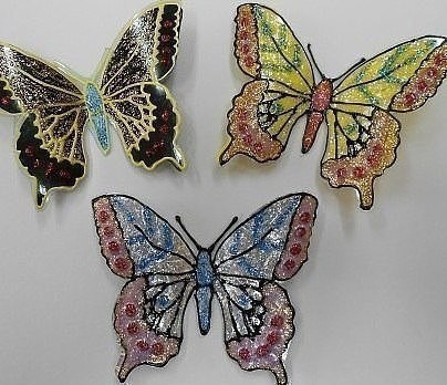 Красивые витражные бабочки