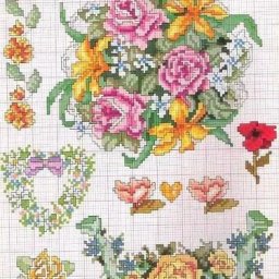 Милая цветочная вышивка