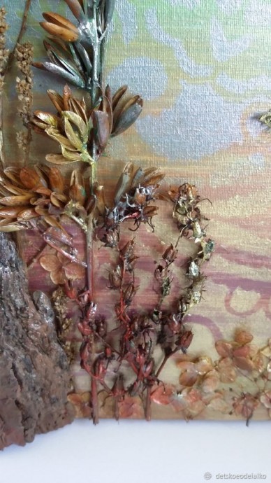 Панно с сухоцветами
