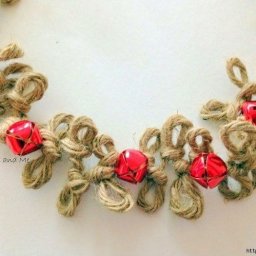 Простая гирлянда из джута в деревенском стиле