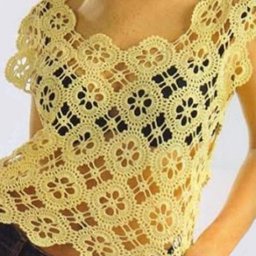 ​Нарядная майка с ажурными узорами