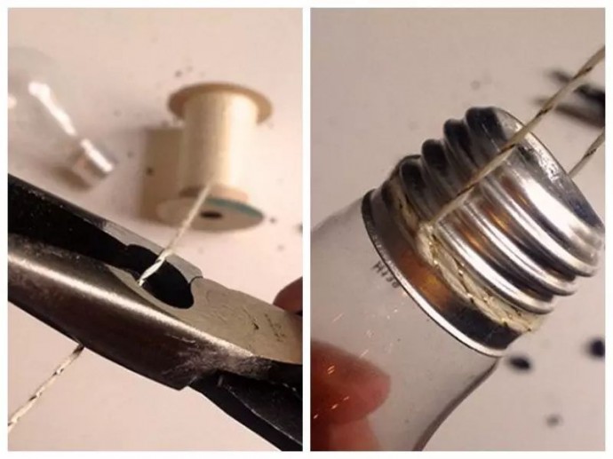 Необычное использование старой лампочки