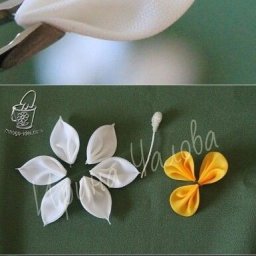 ​Прекрасные цветы из атласных лент и из фетра