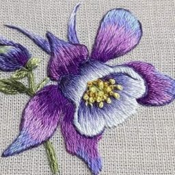 ​Вышивка гладью цветов