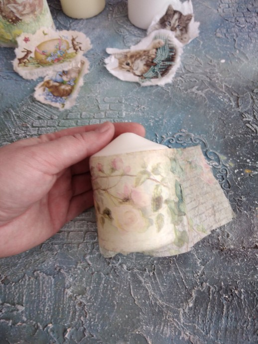 Декупаж свечей