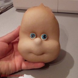 Делаем личико кукле из капрона