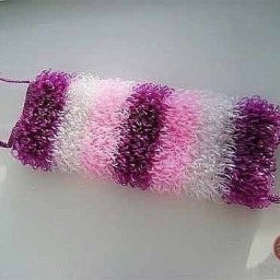 ​Как связать мохнатую мочалку