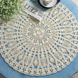 Круглая салфетка крючком