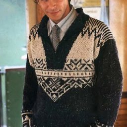 ​Мужской пуловер с жаккардовым узором