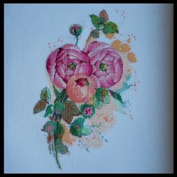 ​Вышиваем букет нежных цветов