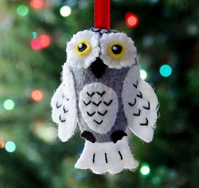 Изумительные ёлочные игрушки из фетра