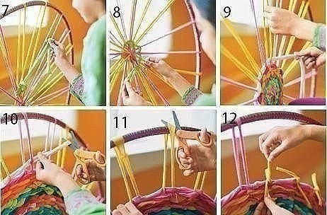 Коврик из старых футболок на обруче хула-хуп Коврик из старых футболок на обруче хула-хуп