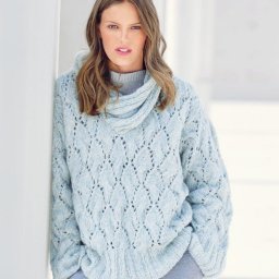 ​Свободный свитер спицами