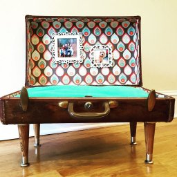 ​Лежанка для домашнего любимца из старого чемодана