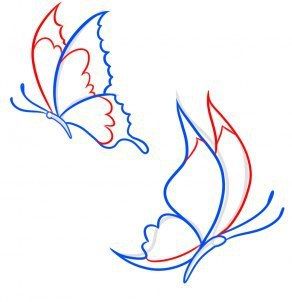 Рисуем бабочек на фоне дерева Рисуем бабочек на фоне дерева