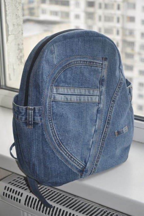 Сумки и рюкзаки из джинсовой ткани: идеи
