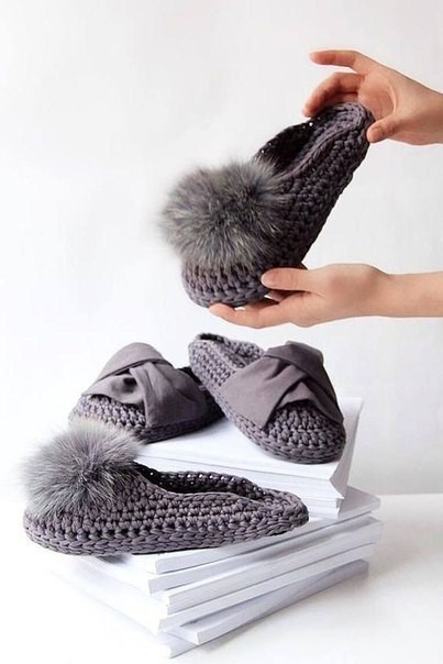​Вязаные тапочки