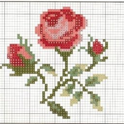 ​Вышиваем розочки в мини формате