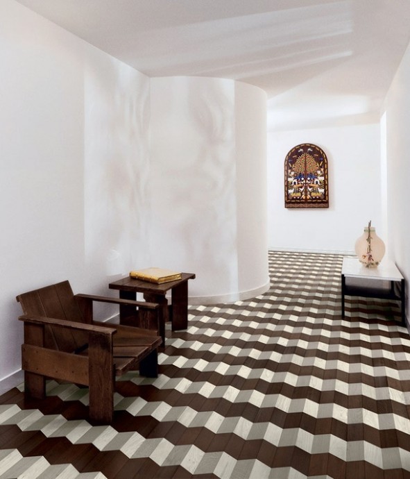 3D паркет: идеи впечатляющих интерьеров