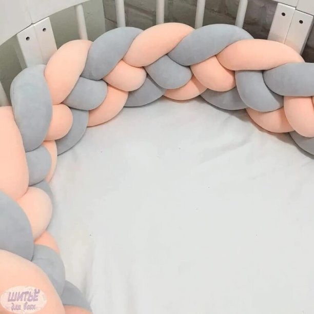 Интересная идея: плетеные бортики в кроватку