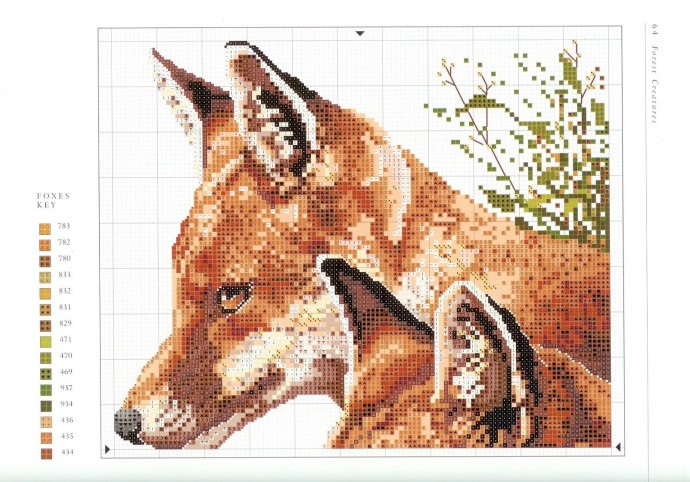 Вышиваем лисичек
