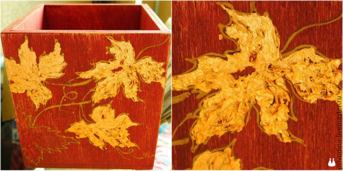 Объёмная роспись поталью