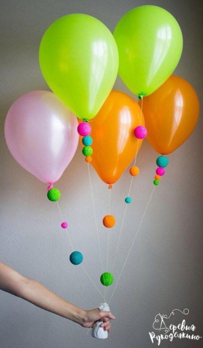 Идея украшений для воздушных шариков