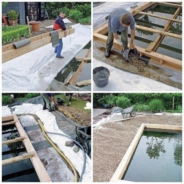 Создание пруда-бассейна на загородном участке Создание пруда-бассейна на загородном участке