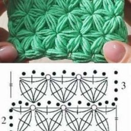Звёздный узор крючком