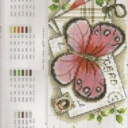 Вышиваем крестиком бабочек