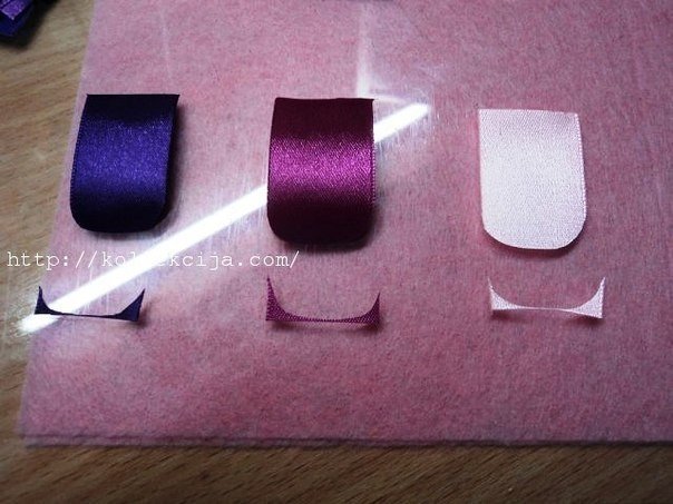 Тюльпаны из атласной ленты