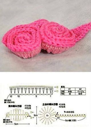 Вязаные цветы