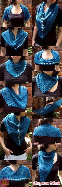 Бактус-косынка крючком