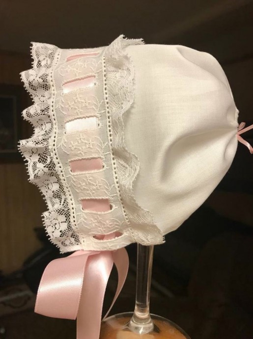 Милые детские чепчики