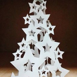 Новогодняя декорация "Ёлка в звездах"