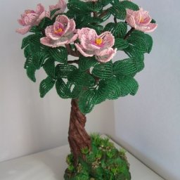 ​Сакура из бисера: мастер-класс