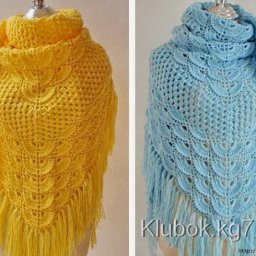 Самые красивые шали со схемами