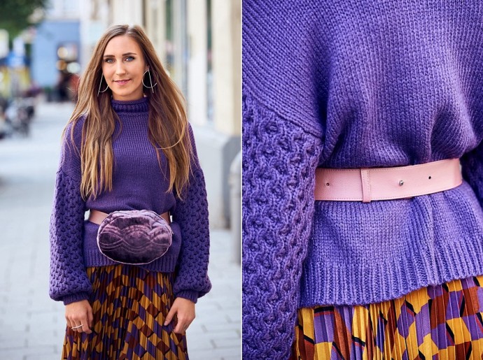 Сумка на пояс из бархата своими руками