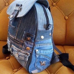 Сумки и рюкзаки из джинсовой ткани: идеи