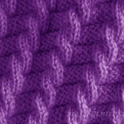 Имитация косы чередованием лицевых и изнаночных петель