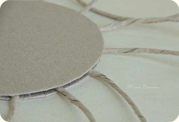 ​Корзинка в стиле прованс из шпагата и картона