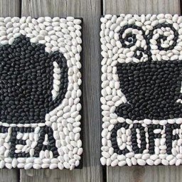 Панно из фасоли на кухню