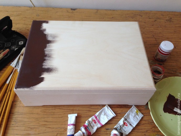 Состаренный фон шкатулки