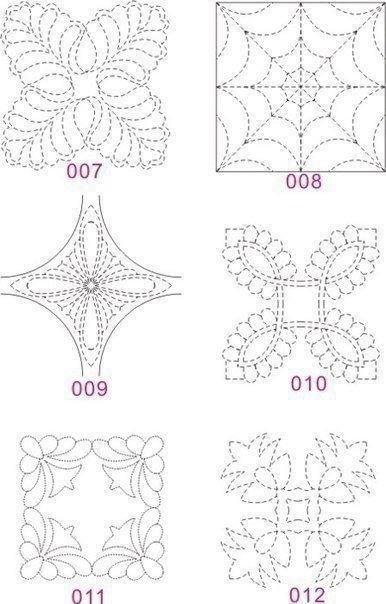 ​Схемы для выстегивания лоскутных покрывал