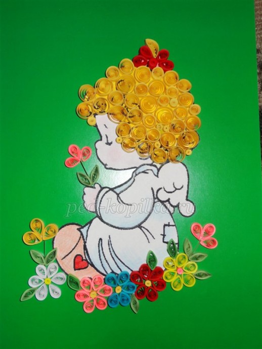 Декоративный ангелочек в технике квиллинга: мастер-класс